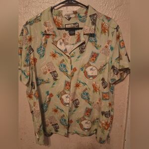 Green Patterned Shirt